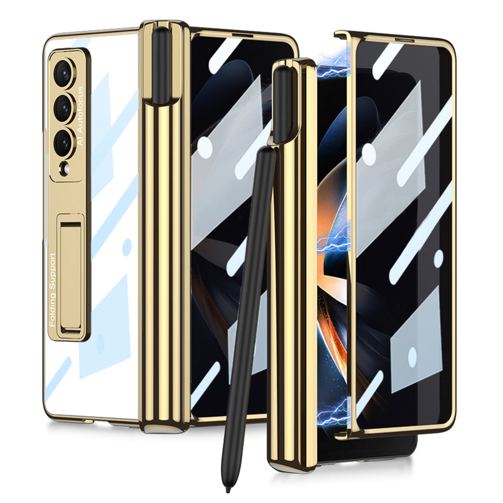 GKK Anti-Spy Slim Case for Samsung Galaxy Z Fold4 5G Hard PC Kickstand Phone Case with Front Screen Protector GKK Anti-Spy Slim Case for Samsung Galaxy Z Fold4 5G Hard PC Kickstand Phone Case with Front Screen Protector